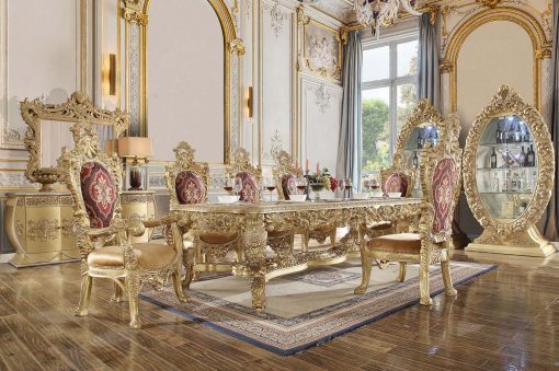 Acme Bernadette Gold Dining Table