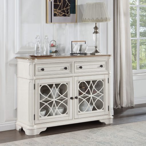 Acme Florian Antique White & Oak Server