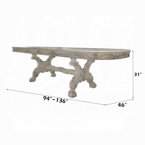 Acme Dresden Bone White Dining Table - Image 5
