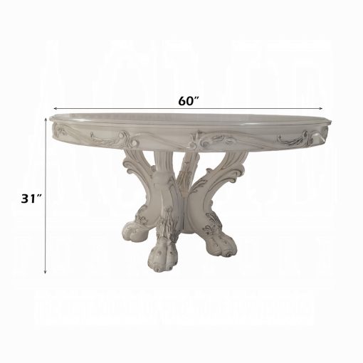 Acme Dresden Bone White Round Dining Table - Image 4