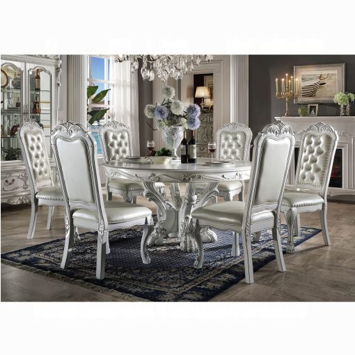 Acme Dresden Bone White Round Dining Table