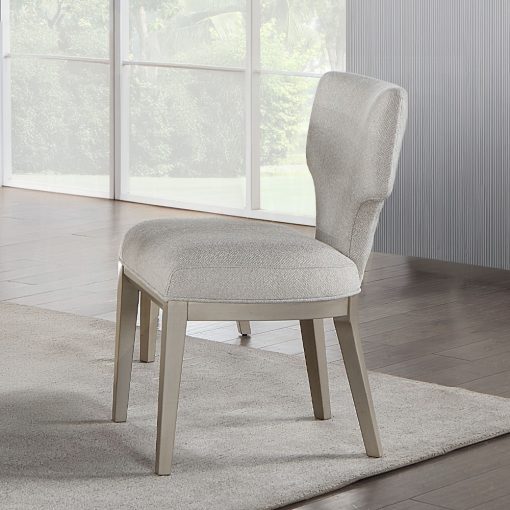 Acme Kasa Linen & Champagne Side Chair - Set of 2