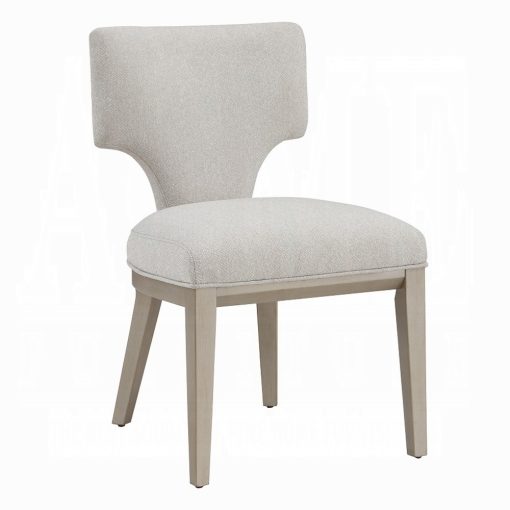 Acme Kasa Linen & Champagne Side Chair - Set of 2 - Image 2