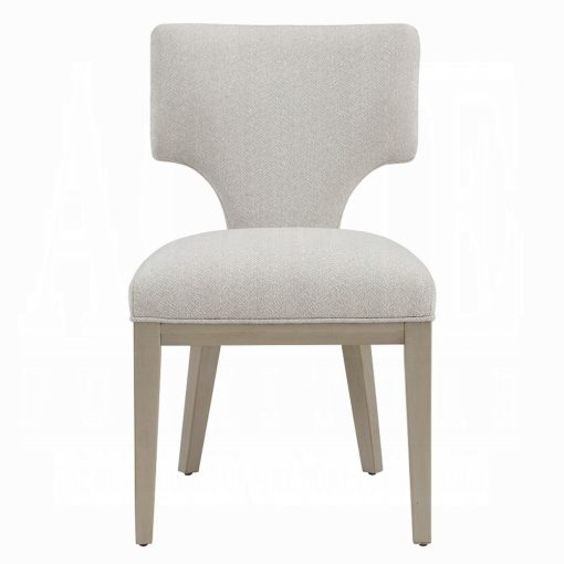Acme Kasa Linen & Champagne Side Chair - Set of 2 - Image 3