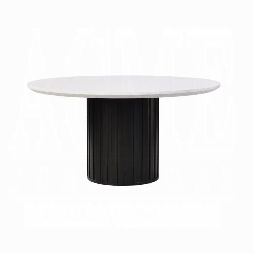 Acme Jaramillo Round Dining Table with Engineered Marble Top - Image 2