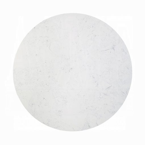 Acme Jaramillo Round Dining Table with Engineered Marble Top - Image 3