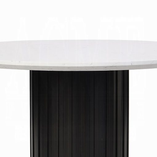 Acme Jaramillo Round Dining Table with Engineered Marble Top - Image 5