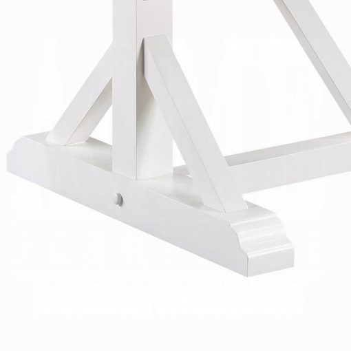 Acme Hollyn Engineered Stone & White Dining Table with Engineered Stone Top - Image 5