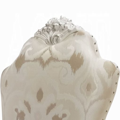 Acme Dresden Fabric & Bone White Side Chair - Set of 2 - Image 6
