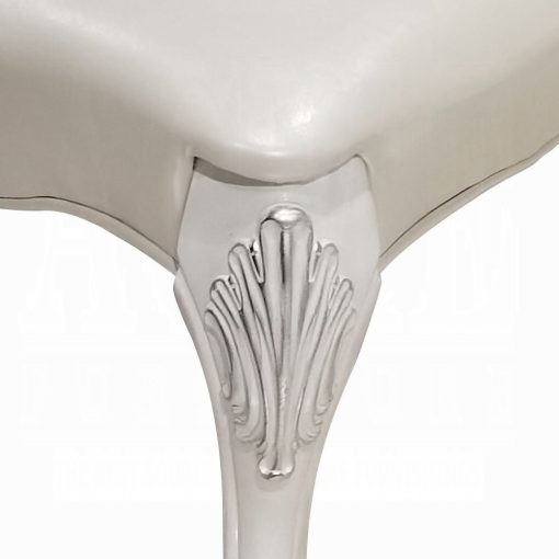 Acme Dresden Fabric & Bone White Side Chair - Set of 2 - Image 7