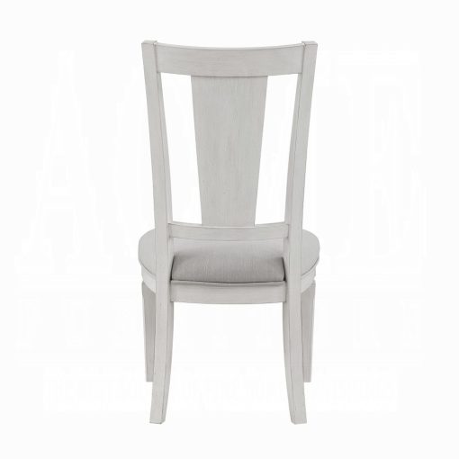 Acme Katia Light Gray Linen & Weathered White Side Chair - Set of 2 - Image 5