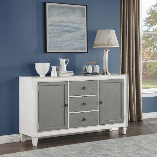 Acme Katia Rustic Gray & Weathered White Server
