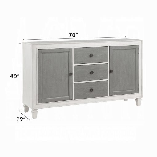 Acme Katia Rustic Gray & Weathered White Server - Image 5
