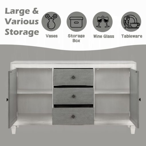 Acme Katia Rustic Gray & Weathered White Server - Image 6
