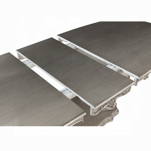 Acme Ariadne Antique Platinum Dining Table with Pedestal - Image 5