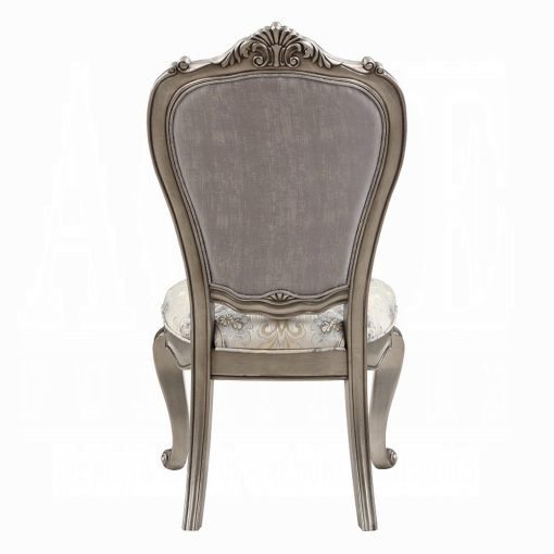 Acme Ariadne Velvet & Antique Platinum Side Chair - Set of 2 - Image 5