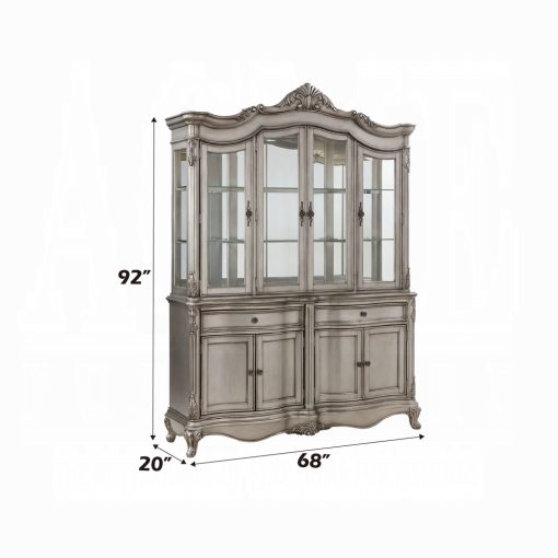 Acme Ariadne Antique Platinum Hutch & Buffet - Image 6