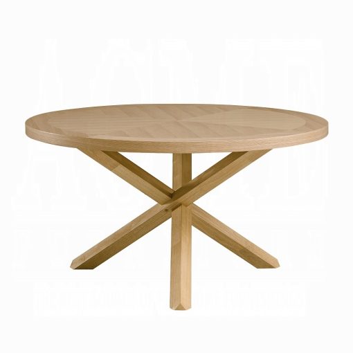 Acme Kasem Oak Round Dining Table - Image 2