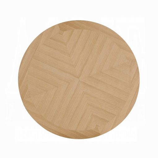 Acme Kasem Oak Round Dining Table - Image 3