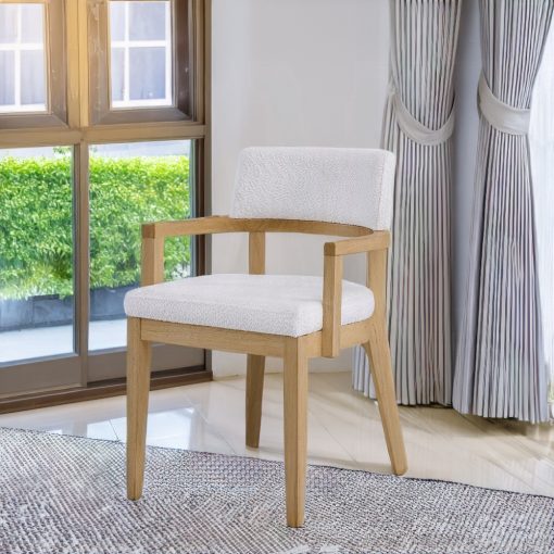 Acme Kasem Gorge Fabric & Oak Arm Chair - Set of 2