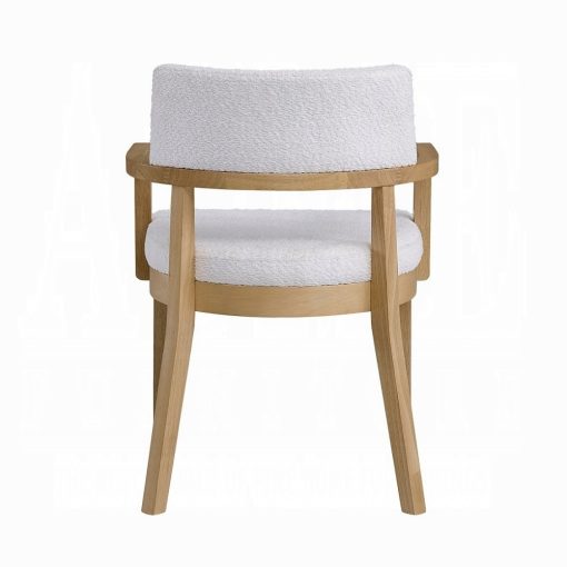 Acme Kasem Gorge Fabric & Oak Arm Chair - Set of 2 - Image 5