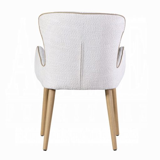 Acme Qwin Beige Boucle & Oak Side Chair - Set of 2 - Image 5