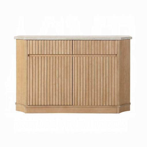 Acme Qwin Marble Top & Oak Server - Image 3