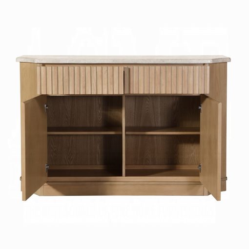 Acme Qwin Marble Top & Oak Server - Image 4