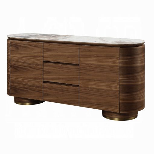 Acme Willene Ceramic Top & Walnut Server with Ceramic Top - Image 3