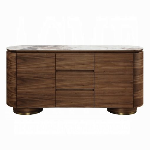 Acme Willene Ceramic Top & Walnut Server with Ceramic Top - Image 4