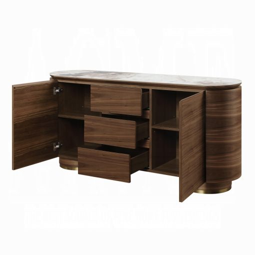 Acme Willene Ceramic Top & Walnut Server with Ceramic Top - Image 5