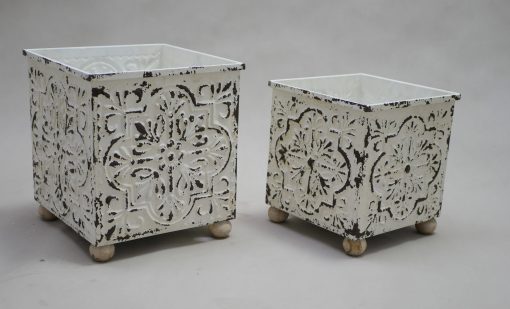 The Light Garden Metal Planters Set of 2