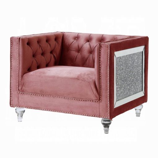 Acme Heibero II Composite Wood Upholstery Chair - Image 4
