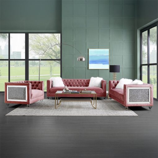 Acme Heibero II Composite Wood Upholstery Chair - Image 2