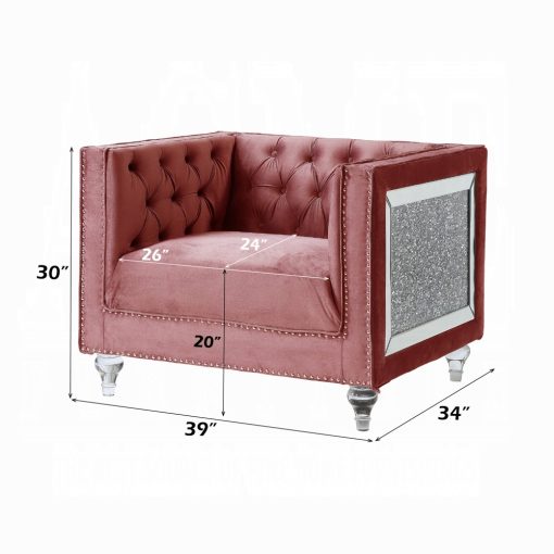 Acme Heibero II Composite Wood Upholstery Chair - Image 10