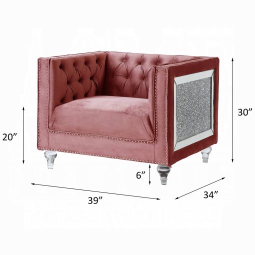 Acme Heibero II Composite Wood Upholstery Chair - Image 9