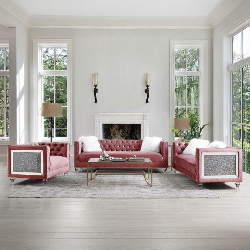 Acme Heibero II Composite Wood Upholstery Chair - Image 3