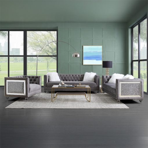 Acme Heibero II Composite Wood Upholstery Chair - Image 13