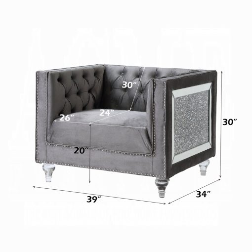 Acme Heibero II Composite Wood Upholstery Chair - Image 21