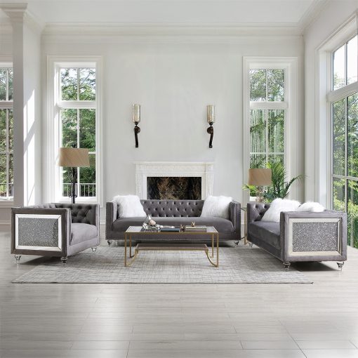 Acme Heibero II Composite Wood Upholstery Chair - Image 14