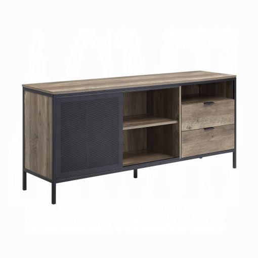 Acme Rustic Oak & Black Nantan TV Stand - Image 2