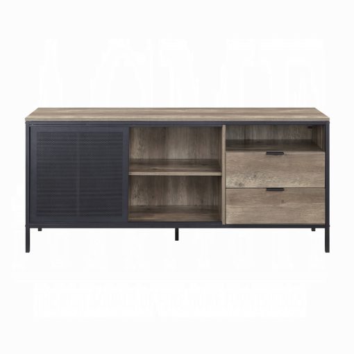 Acme Rustic Oak & Black Nantan TV Stand - Image 4