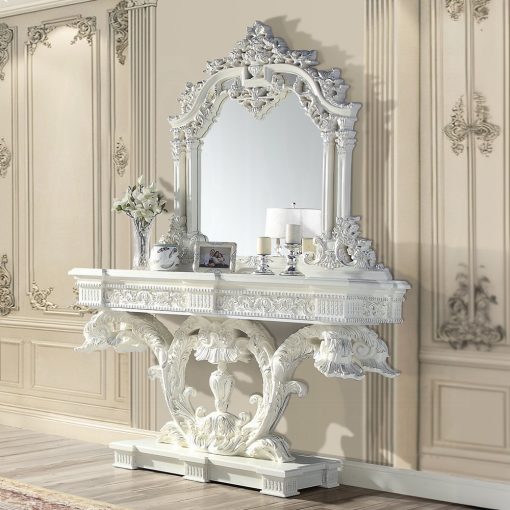 Acme Vanaheim Antique White Mirror