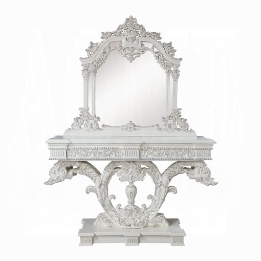 Acme Vanaheim Antique White Mirror - Image 6