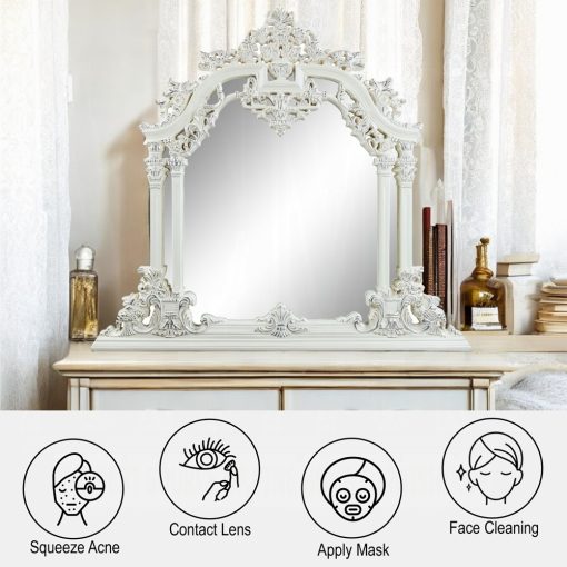 Acme Vanaheim Antique White Mirror - Image 8