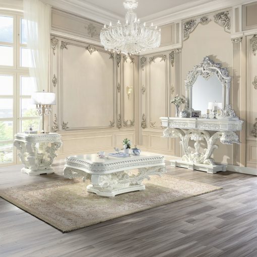 Acme Vanaheim Antique White Mirror - Image 2