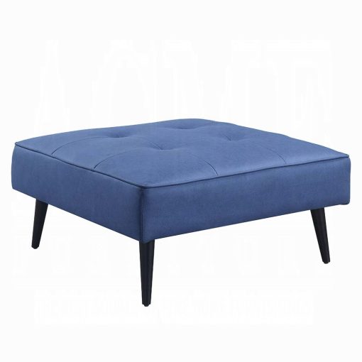 Acme Nafisa Blue Fabric Adjustable Sofa & Ottoman - Image 9