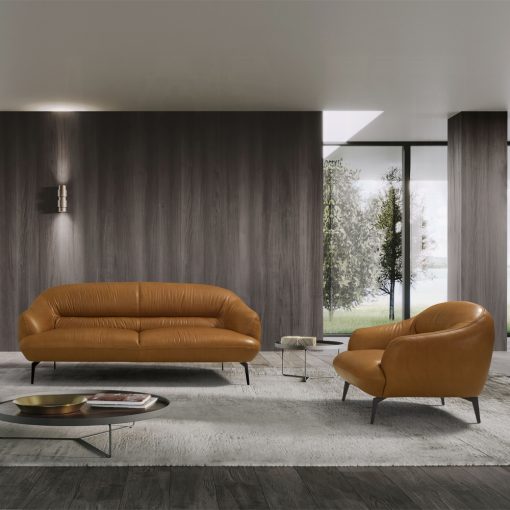 Acme Leonia Cognac Leather Sofa - Image 4