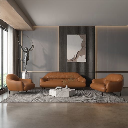 Acme Leonia Cognac Leather Sofa - Image 5