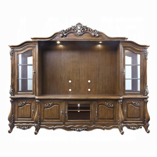 Acme Latisha Antique Oak Entertainment Center - Image 3